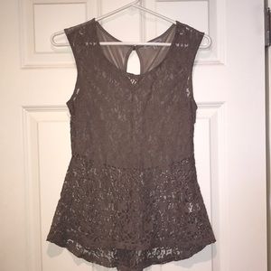 Charlotte Russe lace peplum top